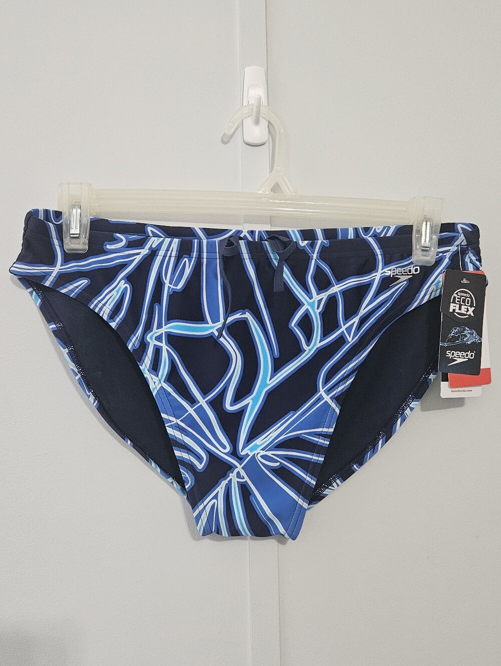 Speedo PowerFlex Eco Size 38 Mens Boys Swim Trunks with Elastic Drawstring Waist